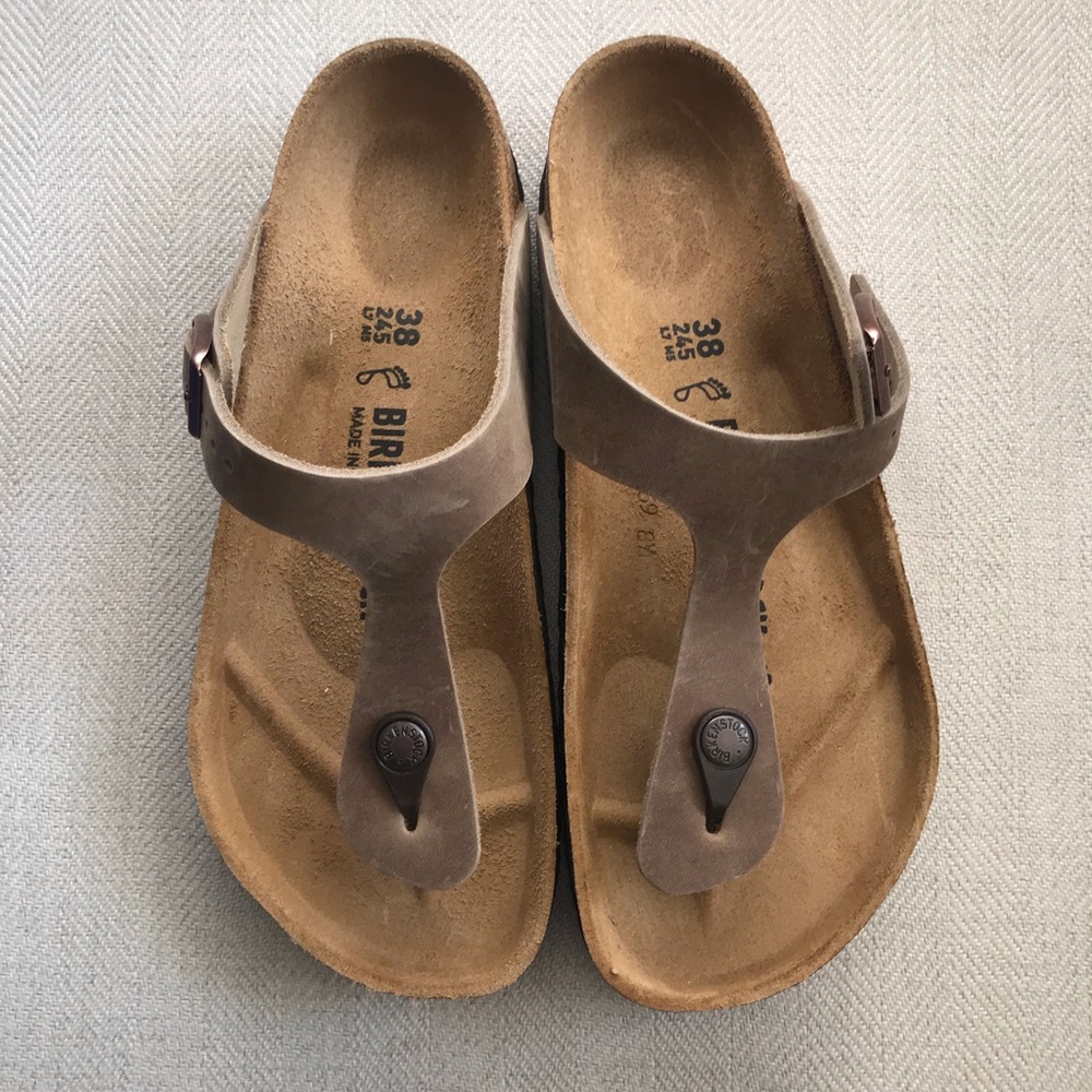 NIB Birkenstock Gizeh Sandal Tabacco Brown SZ:8